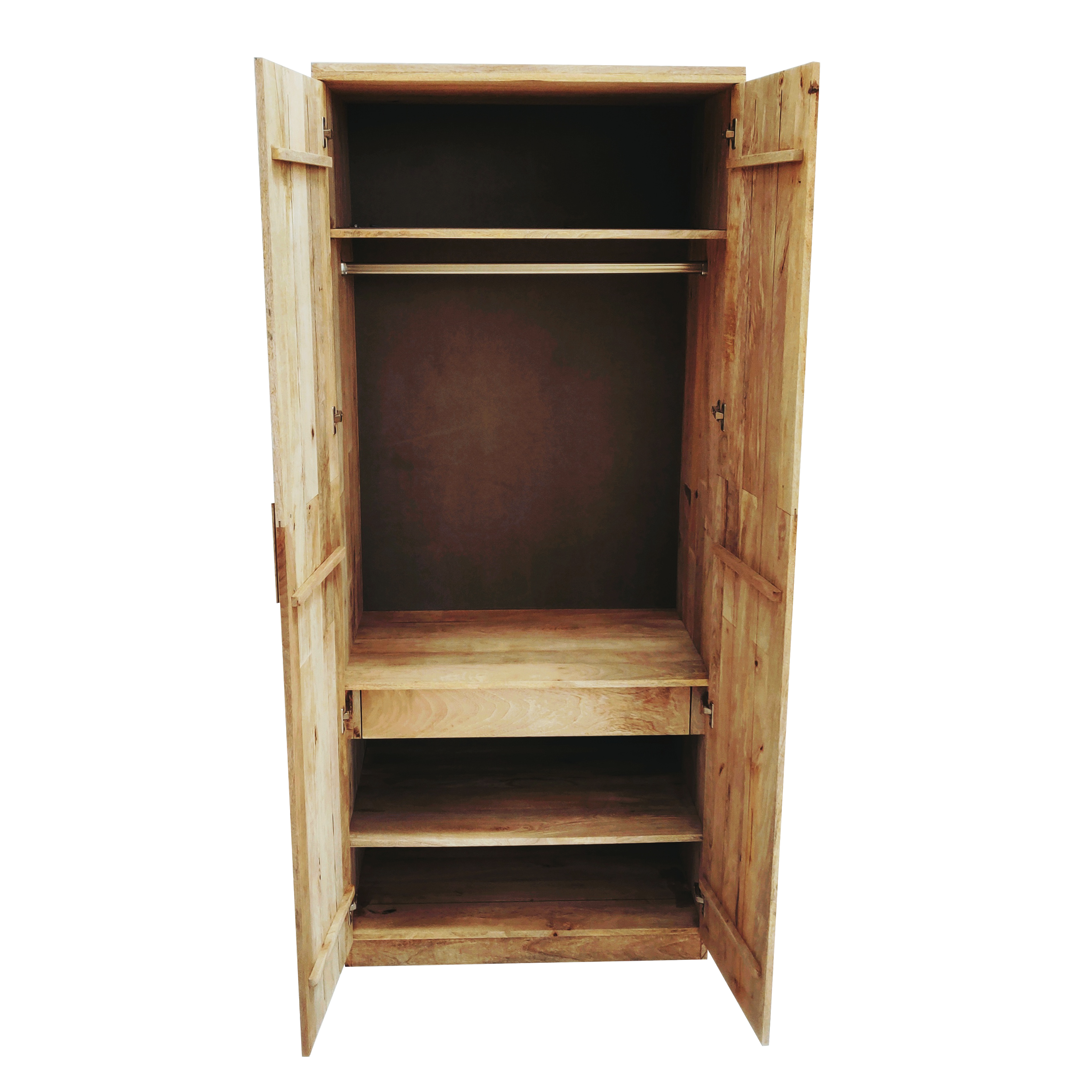 Sheesham Wood Solid Wood 2 Door Wardrobe