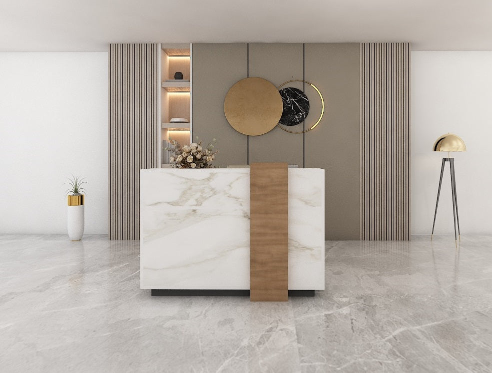 Elegant Reception Table β Stylish & Functional Front Desk for Office & Business