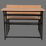 Student Chair & Dual Desk in Metal Frame Wooden To For School Student