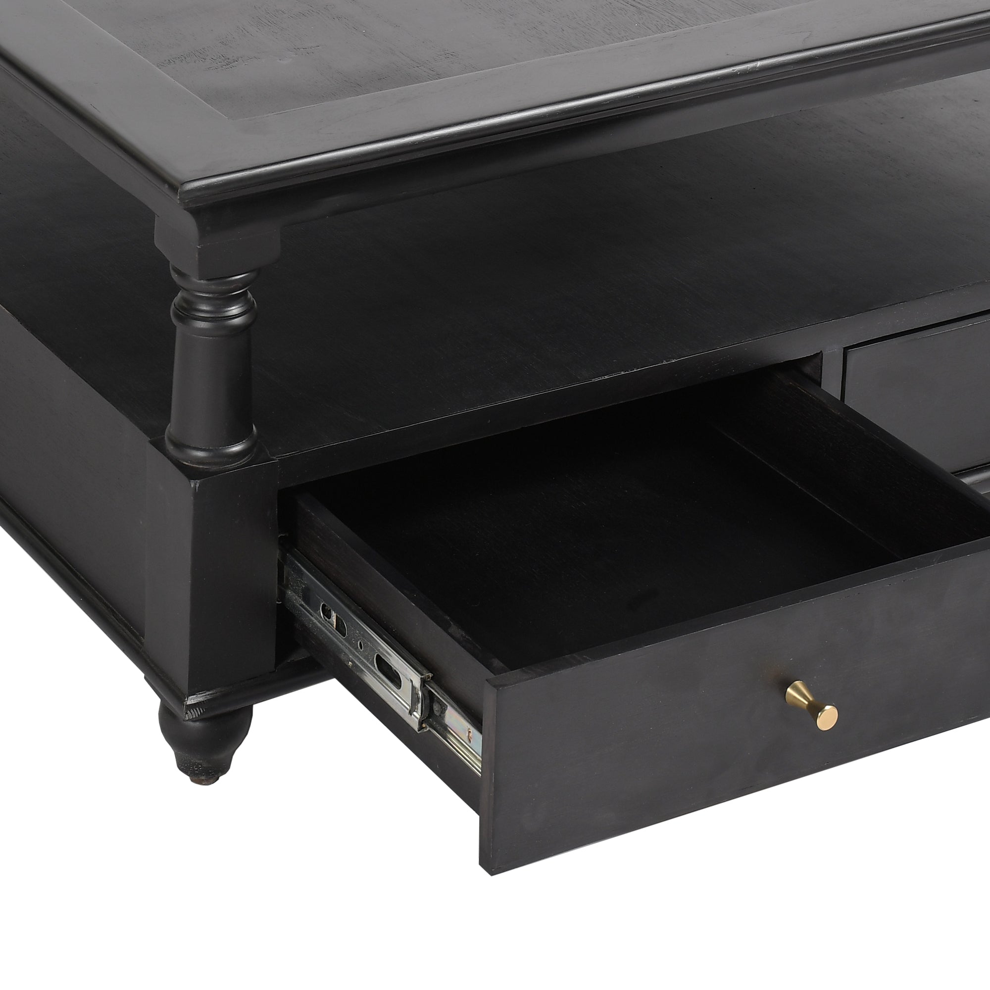 Elegant Black Marble Top Coffee Table