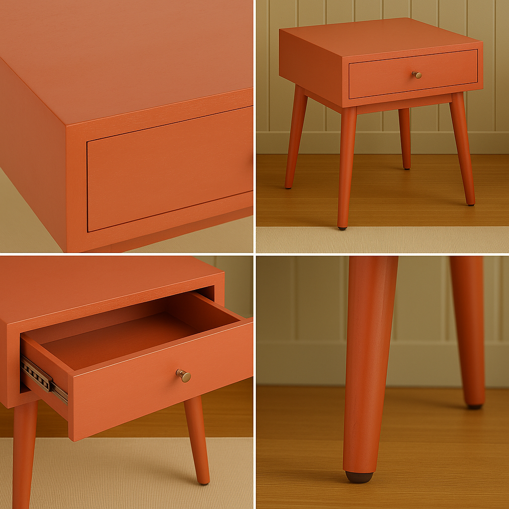 Aurelia Terracotta Wooden Side Table Collection