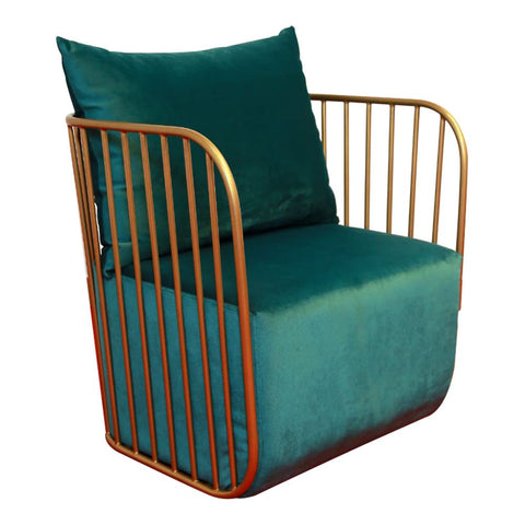 Upholstered Chair in Metal Frame