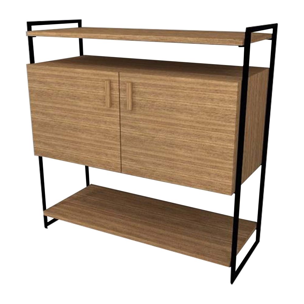 Cabinet Metal Frame with Wood Veneer