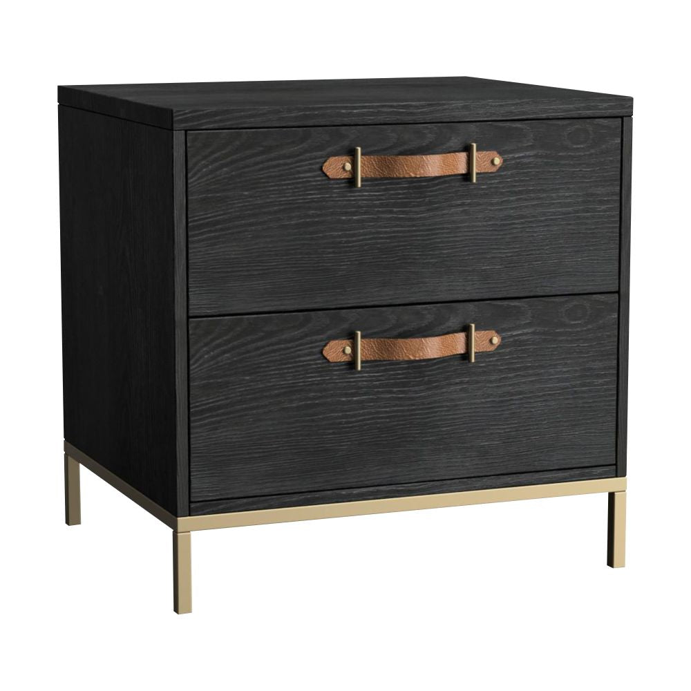 Metal Frame wooden Shelves Side Table Nightstand Lamp Table For Living Room