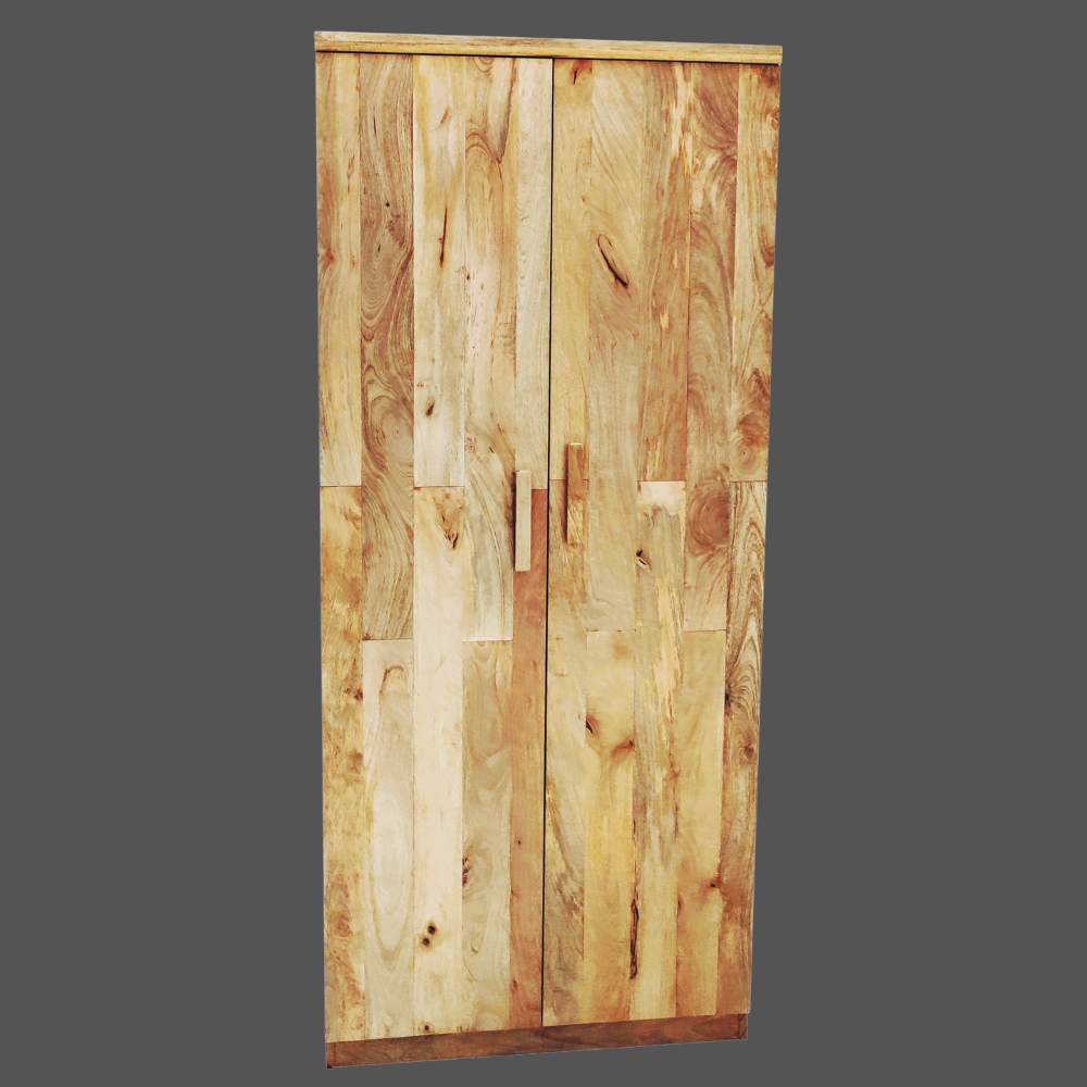 Sheesham Wood Solid Wood 2 Door Wardrobe