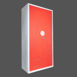 Industrial Metal Storage Locker | 2-Door Steel Almirah with Drawers | SRK Modular Furniture
