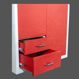 Industrial Metal Storage Locker | 2-Door Steel Almirah with Drawers | SRK Modular Furniture