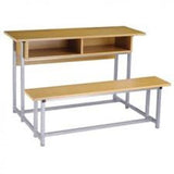 Student Chair & Dual Desk in Metal Frame Wooden To For School Student