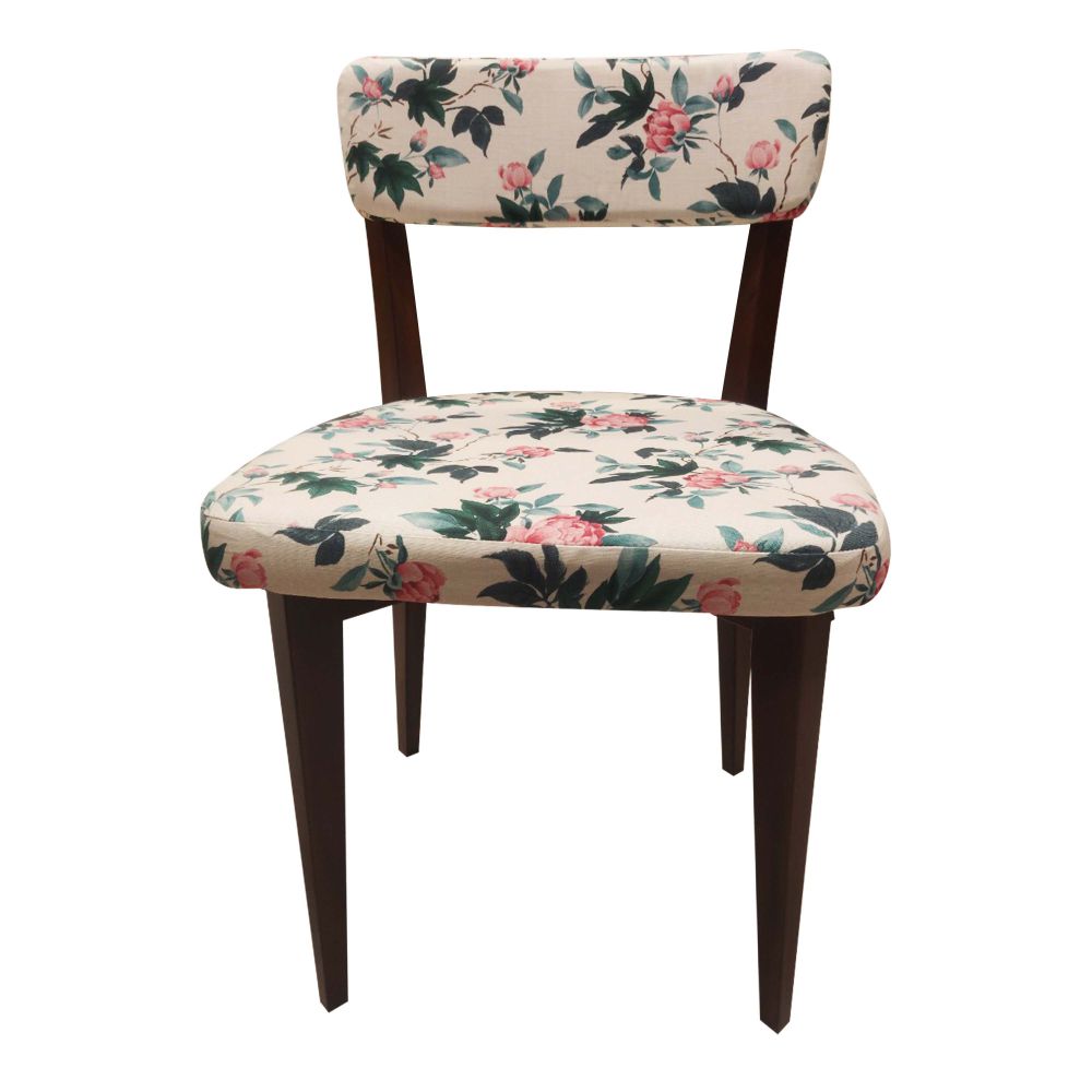 Printed Fabric Cushioned Chair for living Room
