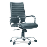 Metal Frame Chair In Leather Big Boss Leatherette Black High Back Recliner Office Chair