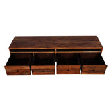 Sagwan Wood T.v Unit Cabinet Media Console For Living Room black finish