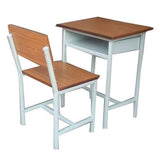 Student Chair & Desk in Metal Frame Wooden To For School Student
