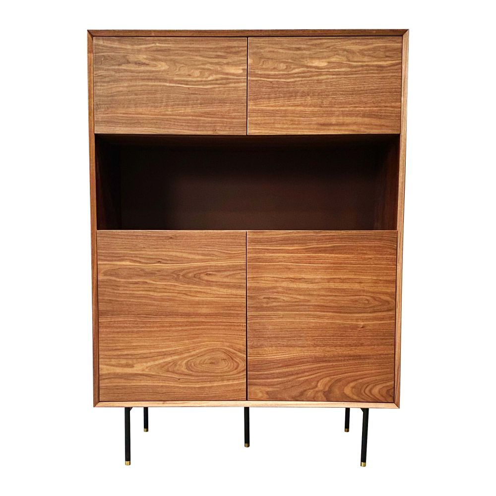 Bar Cabinet in sagwan wood in teak finish