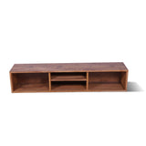 Rectangle Cabinet TV Unit In Saagwan Wood Walnut Finish