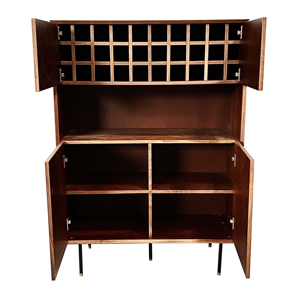 Bar Cabinet in sagwan wood in teak finish