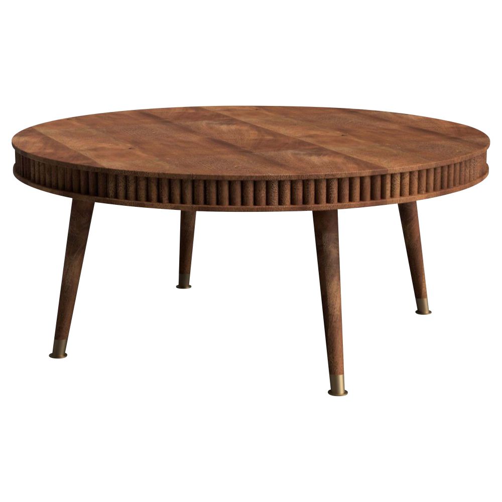 Perfect Home Decor Solid Wood Coffee Table in Brown Finish