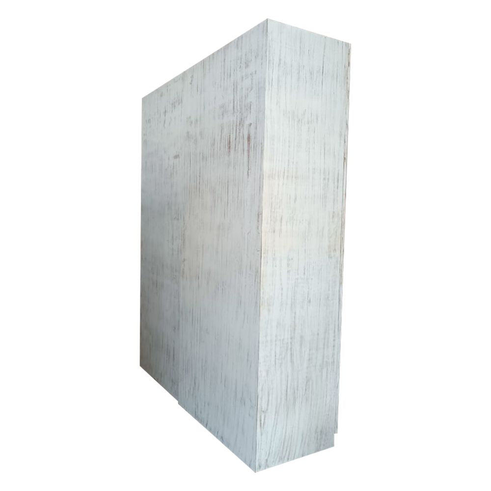 Modern Cane Two Door Almirah Wardrobe storage cabinet on metal legs
