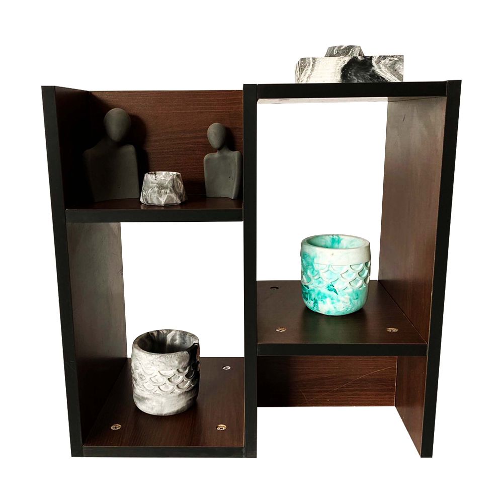 Wooden Open Shelves for Bedroom Engineered Wood Side Table Finish Color Laminated