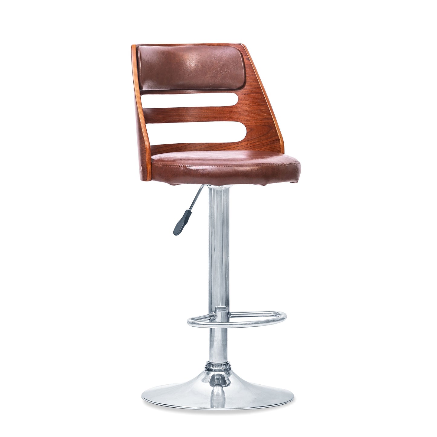 Bar Stool Metal Frame Teal Brown Bar Stool