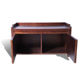 Great entryway bench two door  Sagwan Wood with storage walnut finish