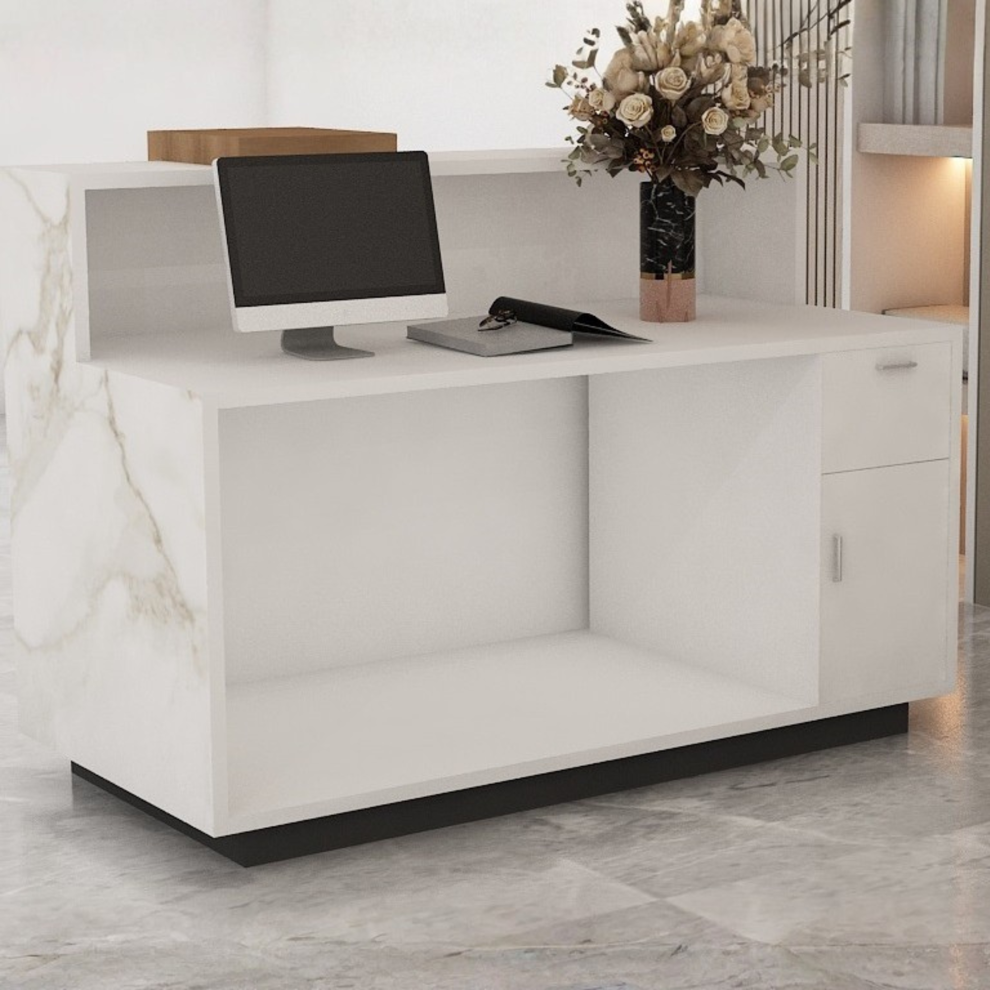 Elegant Reception Table – Stylish & Functional Front Desk for Office & Business