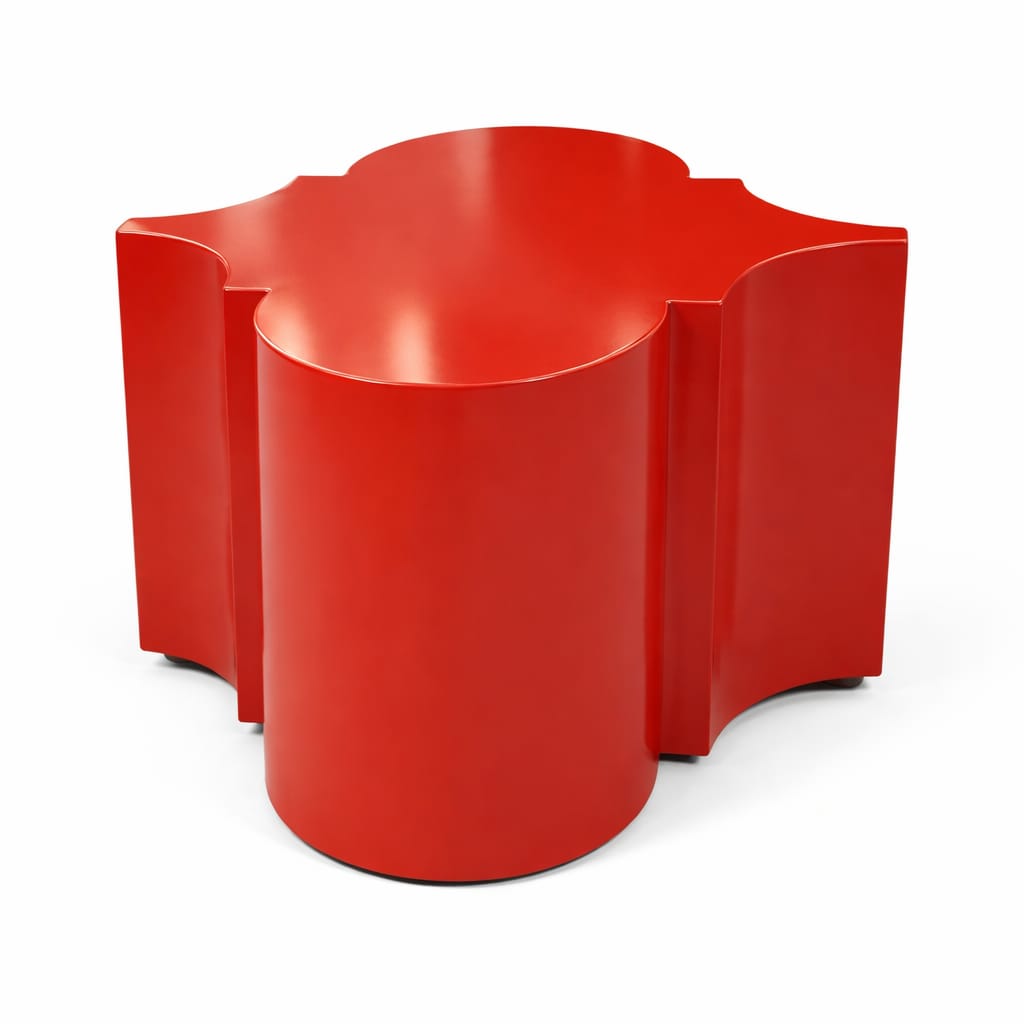 Quatrefoil Accent Table – High Gloss Sculptural Side Table