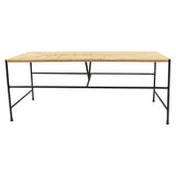 Metal Bench with jute weaving