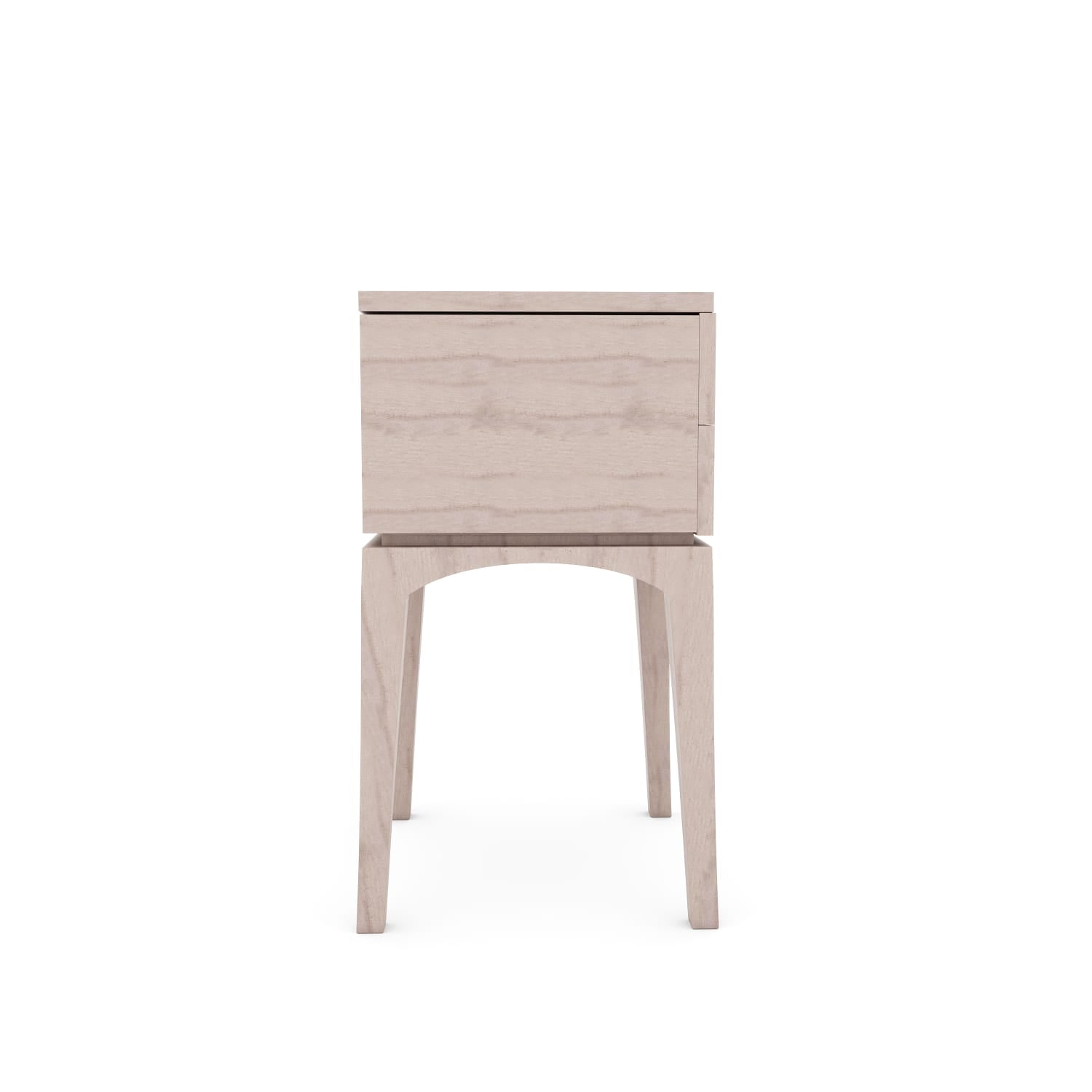 Bed Side Drawer Unit In Solid Wood Bedside Table With Jute Weaving