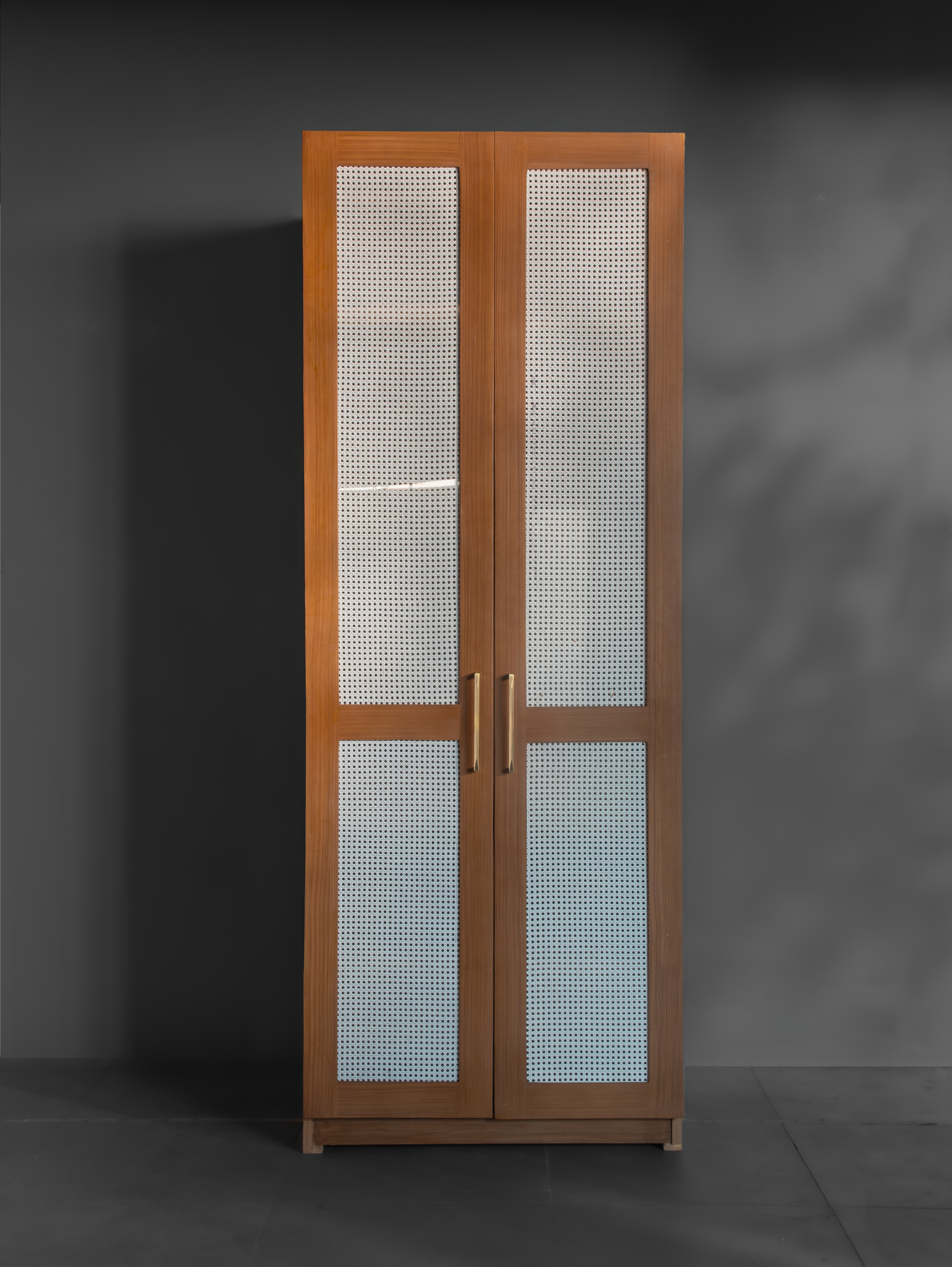 Solid Wood Tall Storage Cabinet with Glass Doors – SRK Modular Furniture Co.