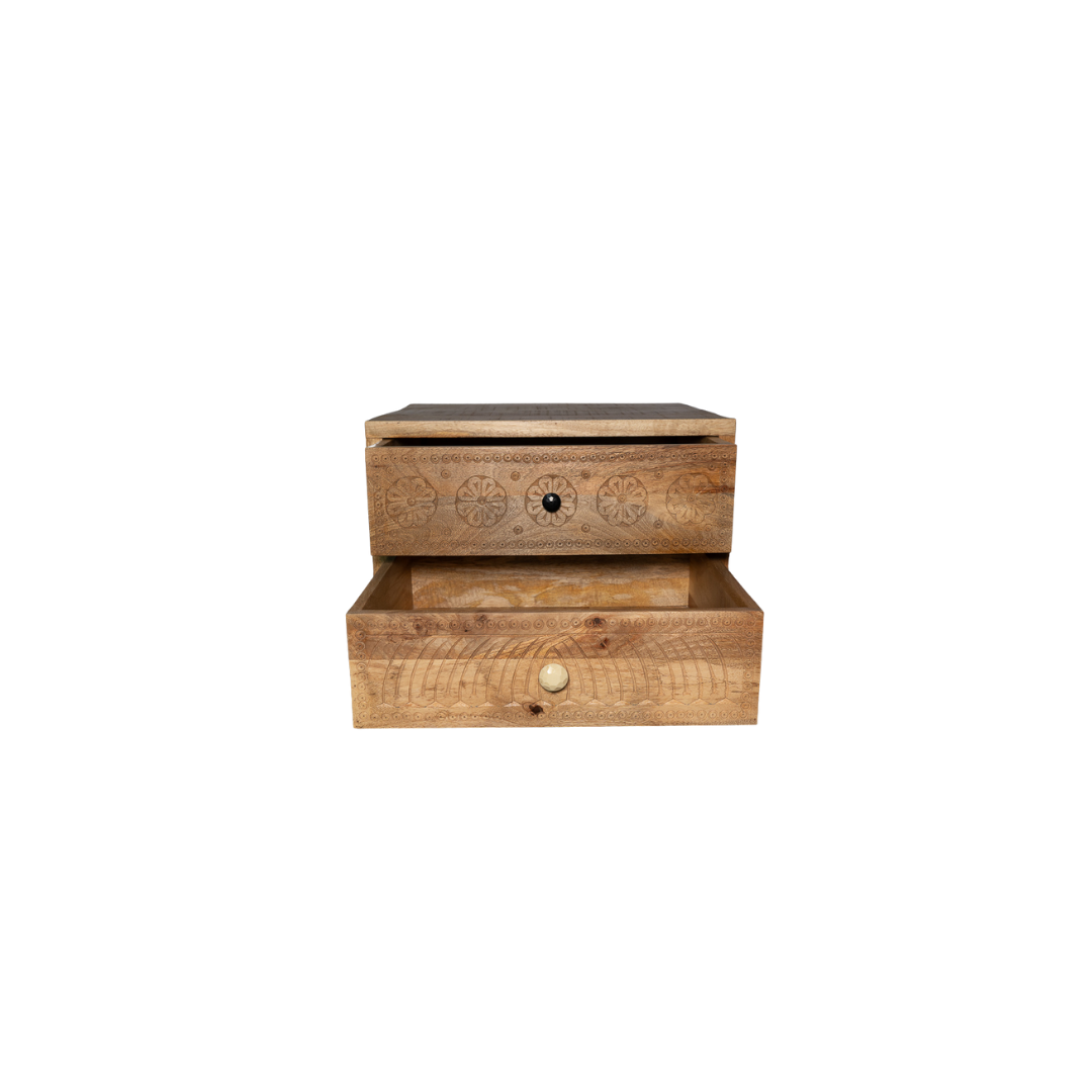 Solid wood collection console