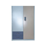 Industrial Metal Storage Locker | 2-Door Steel Almirah with Drawers | SRK Modular Furniture