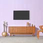 Teak Wood Sideboard with Carved Doors Mid Century Modern Media Console