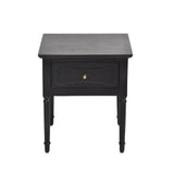 Elegant Black Wooden Side Table  Timeless Charm & Functionality