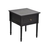 Elegant Black Wooden Side Table  Timeless Charm & Functionality
