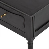 Elegant Black Wooden Side Table  Timeless Charm & Functionality