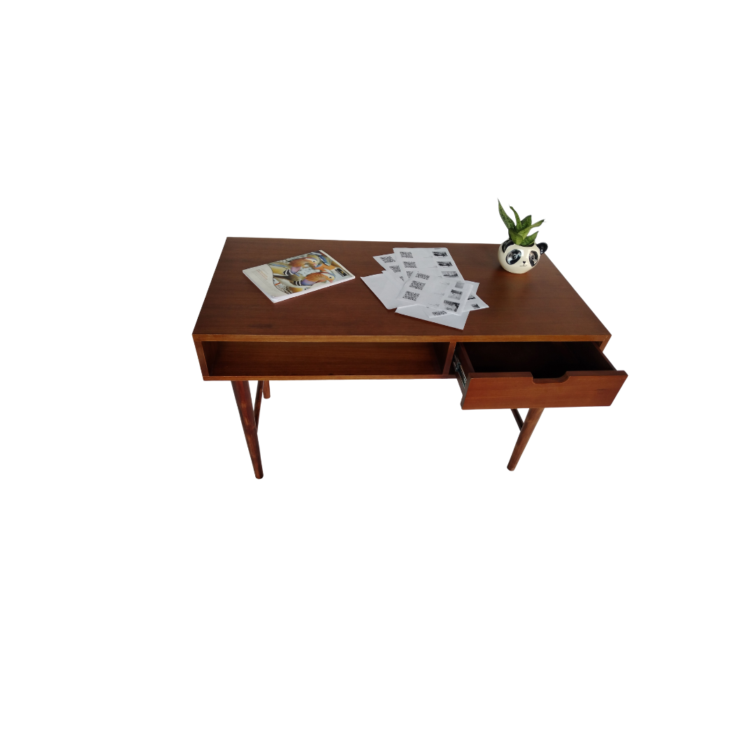 Rustic Study Table Solid Timber Solid Wood Study Table – THEOMLIVING