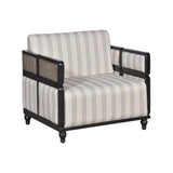 Modern Striped Fabric Armchair Contemporary Accent Chair
