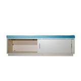 Srk- Hallway Shoe Bench Wooden Shoe Rack 2 Tier Hidden Shoe Cabinet with Flip-Drawer