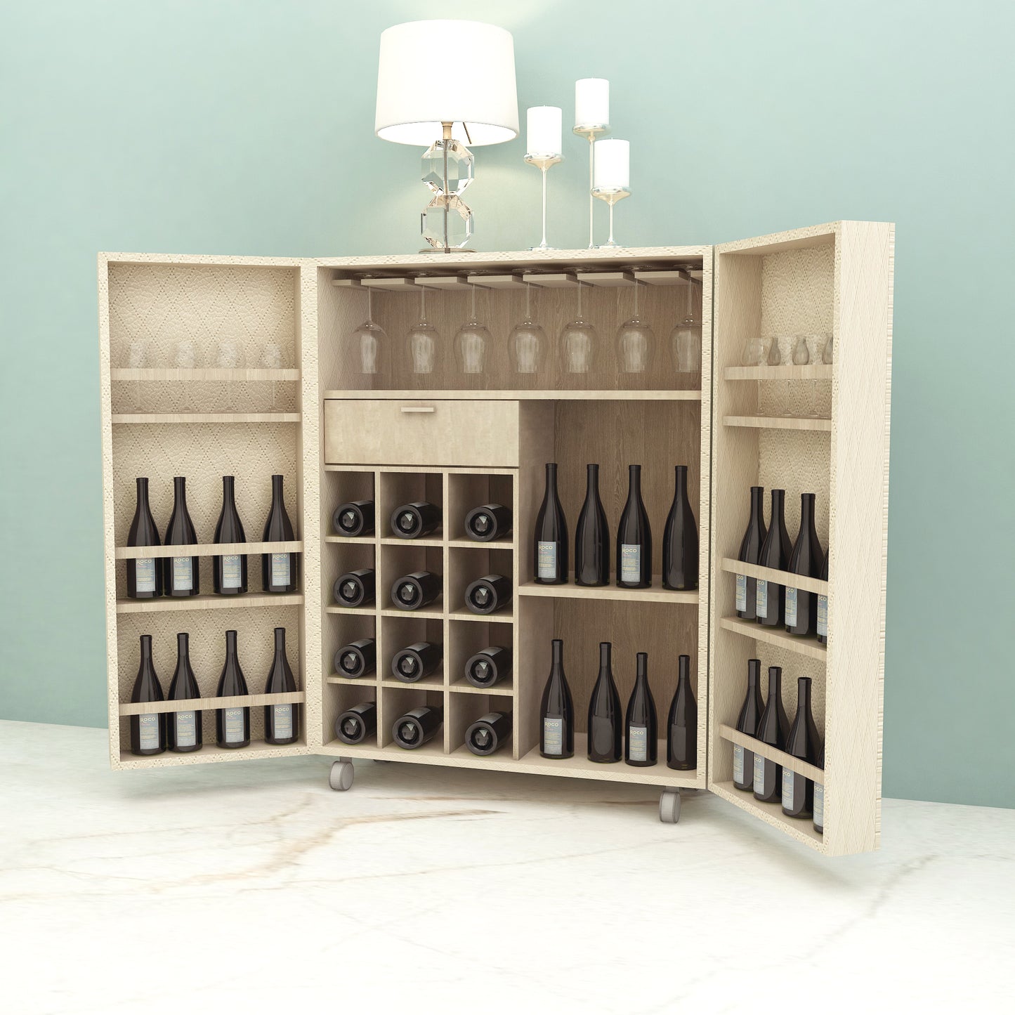 SRK-Modular Wooden Bar Cabinet