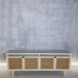 Classic caning cabinet for living room