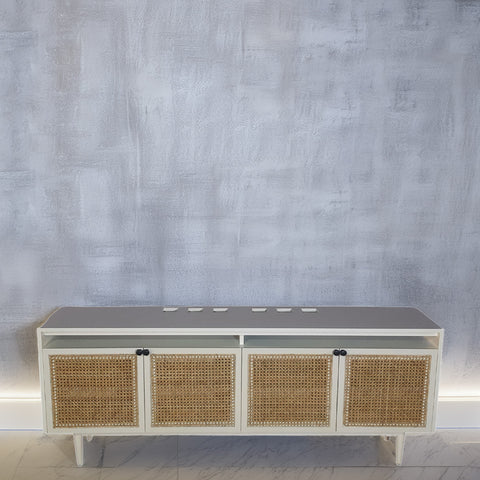 Classic caning cabinet for living room