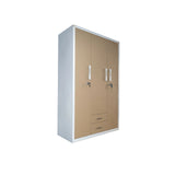 3-Door Metal Storage Almirah | Office & Industrial Locker Cabinet with Drawers | SRK Modular Furniture