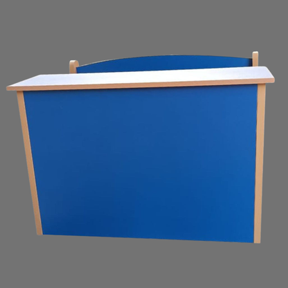 Dual Desk For School Students In Metal Frame Wooden Top