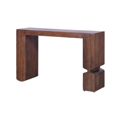 Modern Solid Wood Console Table  Sculptural Design