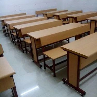 Dual Seater Classroom Desk & Bench | Institutional School Furniture | SRK Modular Furniture
