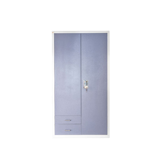 2-Door Blue Metal Almirah | Office & Industrial Steel Locker Cabinet | SRK Modular Furniture