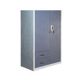 2-Door Blue Metal Almirah | Office & Industrial Steel Locker Cabinet | SRK Modular Furniture
