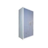 2-Door Blue Metal Almirah | Office & Industrial Steel Locker Cabinet | SRK Modular Furniture