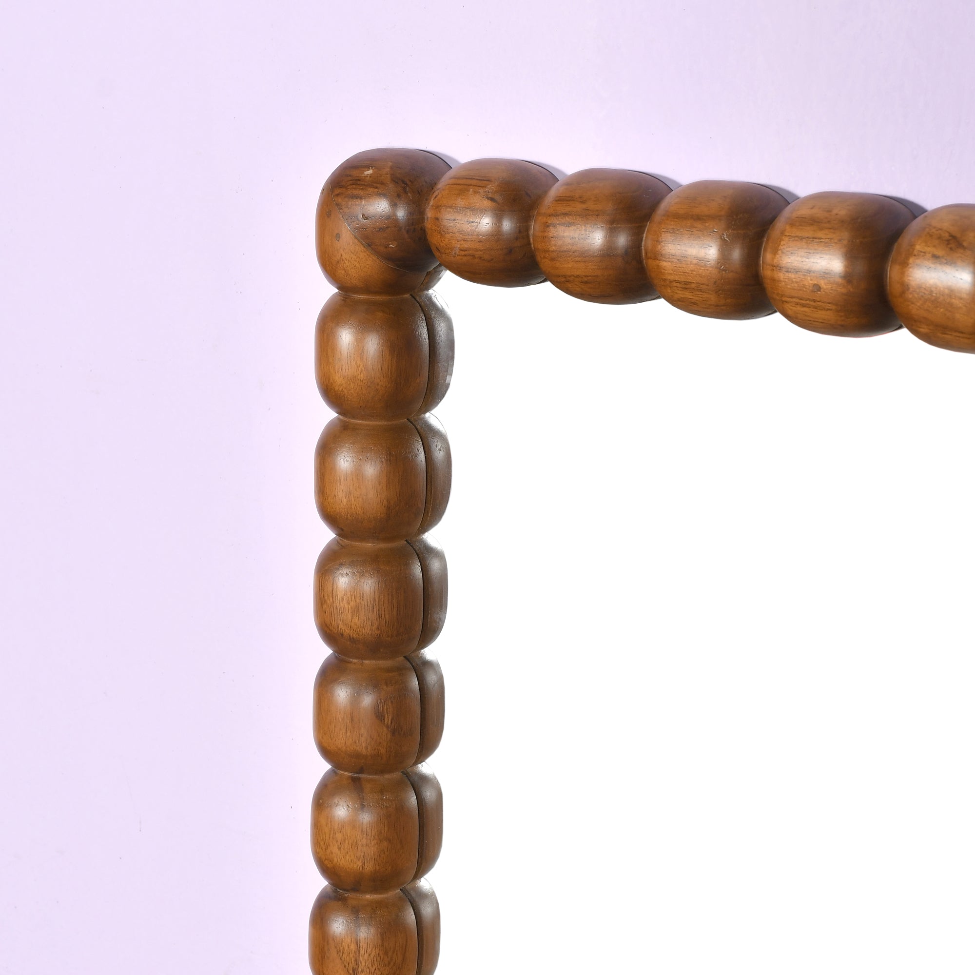 Rustic Wooden Bead Mirror Decorative Wall Mirror