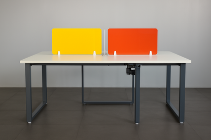 2-Seater Modular Office Workstation with Acrylic Privacy Panels – SRK Modular Furniture Co.